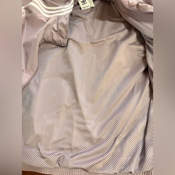 Adidas Originals Women’s 3-Stripe Track Jacket Mauve Pink Y2K 2000s Streetwear L - Picture 4 of 9